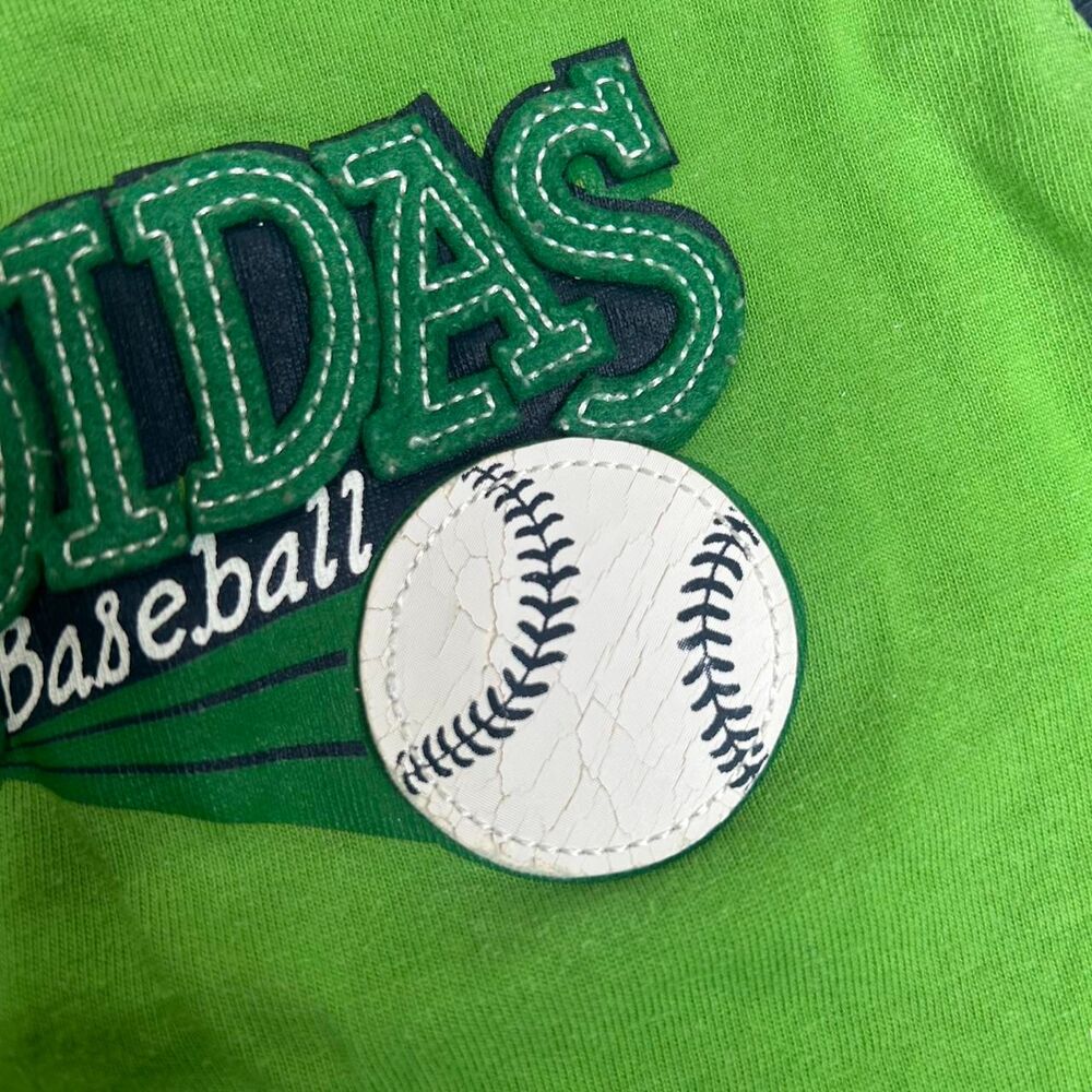 vintage Youth Adidas green and white sports tank top and shorts set 16 months - Picture 2 of 8